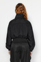 Black Oversize Water Repellent Raincoat Slim Coat TWOAW24MO00303 - 6