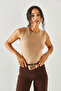 Women's Stone Camel Crew Neck 2 Pack Blouse BLZ-19002401 - 3