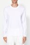 Beyaz Regular/Normal Kesim Uzun Kollu %100 Pamuk Tok Kumaş T-shirt TMNAW21TS0208 - 8