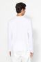 Beyaz Regular/Normal Kesim Uzun Kollu %100 Pamuk Tok Kumaş T-shirt TMNAW21TS0208 - 4