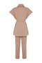 Taupe Gold Buttoned Vest-Trousers Knitted Top and Bottom Set TCTAW22US0062 - 10