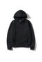 Unisex Black Hooded Sweatshirt Peace Back Printed - 2