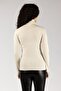 Women's Long Sleeve Turtleneck Lycra Cream Combed Cotton Body - 2