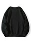 Women's Black Abstract Figure Printed Oversize Sweatshirt - 2