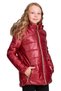 Furry Girl's Puffer Jacket with Pockets and Hood - 3