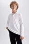 Long Sleeve Polo Collar Unisex Boy Girl School Lakost - 3