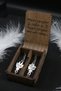 Set of 2 Fire and Water Silver Color Double Lover Best Metal Bracelet with Written Gift Box - 4