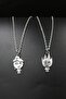 Fire And Water Silver Color Couple Lover Best Metal Necklace With Written Gift Box - 4