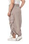 Large Size Side Gather Detailed Elastic Waist Parachute Long Jewelled Skirt - 4