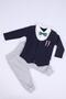 Vest-Looking Bow Tie Long Sleeve Baby Boy Bottom Top 2-Piece Stylish Set Gift Seasonal