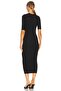 Women's Black Jersey Short Sleeve Dress - 2