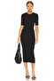 Women's Black Jersey Short Sleeve Dress
