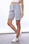 X Serüven 100% Cotton Women's Gray 2-Thread Pocket Shorts - 7