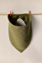 100% Organic Cotton Double Layer Muslin Baby Scarf & Drool Bib with Two Snaps (green)