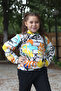 hooded, patterned, elasticated waist girl sweatshirt 7-14 years old - 3