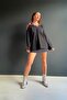 SHOULDER DECOLTED PAYET HOODED SWEATSHIRT - 3