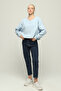 Women's V-Neck Long Sleeve Oversize Special Fabric Blouse - 2