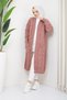 Women's Pocket Knitted Knitwear Cardigan Dusty Rose - 5