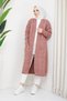 Women's Pocket Knitted Knitwear Cardigan Dusty Rose - 6