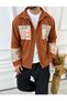 Stamp Shirt Oversize Shirt Pocket Ethnic Pocket Detailed Casual Stamp Thick Jacket Shirt