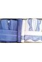 Helezon Family Bathrobe Set Indigo-Cream/Indigo