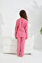 pink dot patterned cotton pajama set - 4