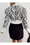 Patterned Crop Sweater - 3