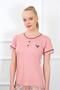 Women's Dusty Rose Short Sleeve Pajama Set 20391 - 3