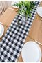 New Year's Elegant Plaid Black Runner - 3
