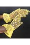 Lara polka dot evening dress bridal gloves yellow - 5