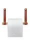 Decorative Genuine Leather & Wooden Toilet Paper Holder, Practical Toilet Paper Hanger Napkin Holder WC Paper Holder