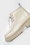 WOMEN'S BEIGE GENUINE LEATHER NUMBER 35-41 LACE-UP BOOTS & BOOTIES - 8