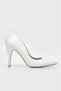WOMEN'S WHITE GENUINE LEATHER HEELED STILETTO SHOES, NUMBER 35-40