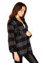 Hooded Zippered Unisex Checkerboard Pattern Lumberjack Shirt - 4