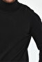 Men's Black Turtleneck Basic Knitwear Sweater - 5
