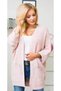 Women's Powder Sleeve Folded Pocket Loose Long Cardigan - 2