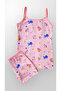 Girl's Cotton Pink Rabbit Patterned Undershirt Boxer Set