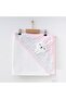 100% Cotton Soft Baby Bath Towel Cute Rabbit Embroidered Lined Swaddle Towel 80x80cm