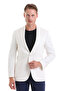White D. Slim Fit Patterned Mono Collar Casual Jacket - 3