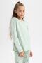 Girl's Long Sleeve Pajama Set - 5