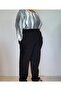 Black Winter 3 Thread Raised Sweatpants with Elastic Waistband - 7