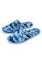 Men's Blue Shark Patterned Soft Sole Home Slippers - 3