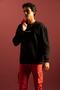 Boxy Fit Bicycle Collar Pike Reversible Soft Furry Sweatshirt Y5323az22au - 3