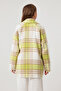 Women's Green Plaid Coat - 4