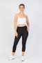 Partly Women's Black Pocketed High Waist, Firming Yoga Tights 21" - 2