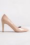 Nude Patent Leather Stiletto Heeled Women's Shoes - Anger - 2
