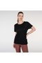 Wewon Style Siyah Bisiklet Yaka Basic Tshirt