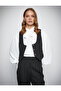 Melis Ağazat X - U Collar Buttoned Crop Blazer Vest - 2