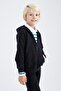Boy's Black Hooded School Cardigan - 7