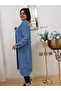 Women's Indigo Trench Coat - 2